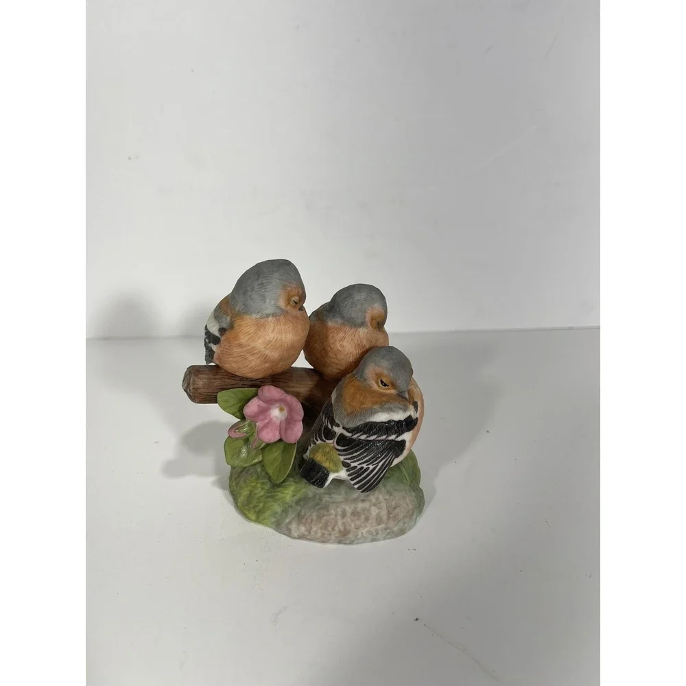Franklin Mint porcelain 1987 Sweet Slumber Sculpture by Peter Barrett Birds RARE